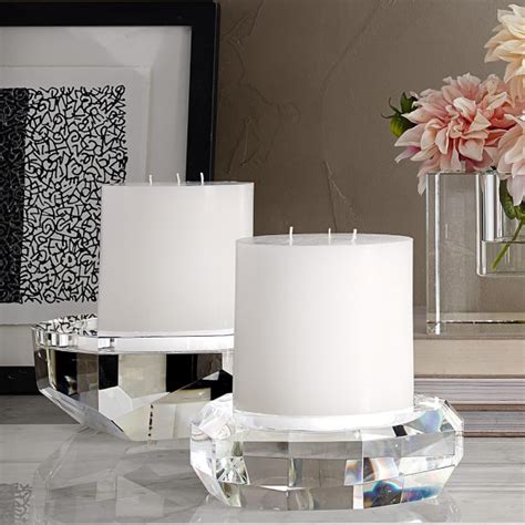 Faceted Crystal Pillar Candle Holder Williams Sonoma