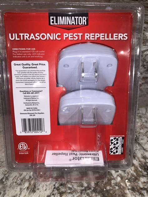 New Eliminator Ultrasonic Indoor Pest Repellers 2 Pack Plug In Rodents Mice Ebay