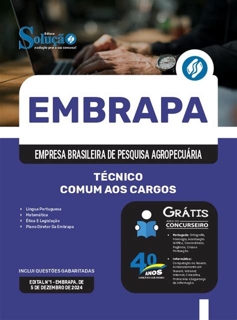 Apostila Embrapa Em Pdf T Cnico Comum Aos Cargos