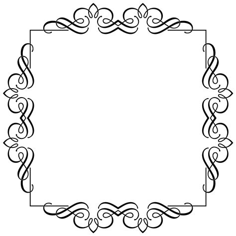 Download Fancy Floral Frame Decoration SVG | FreePNGImg