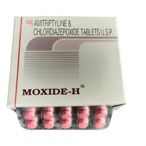 Moxide H Amitriptyline Chlordiazepoxide USP Tablet 25 Mg At Rs 540 Box