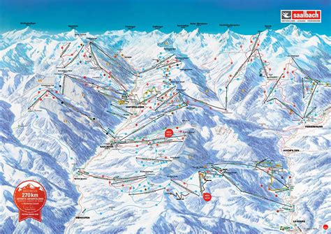 Saalbach-Hinterglemm Ski Map - Saalbach Hinterglemm Leogang Fieberbrunn ...