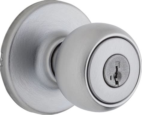 Weiser Fairfax Keyed Entry Knob Kit Satin Chrome