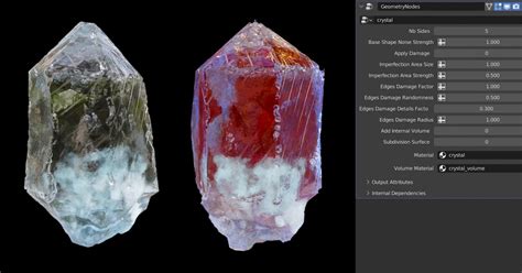 Procedural Crystal Blender Geometry Nodes File Project 3dart