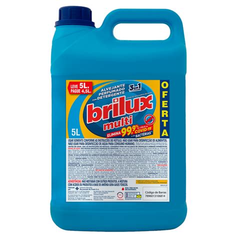 Alvejante Perfumado Brilux Multi 3 Em 1 Leve 5L Pague 4 5L Simplifica