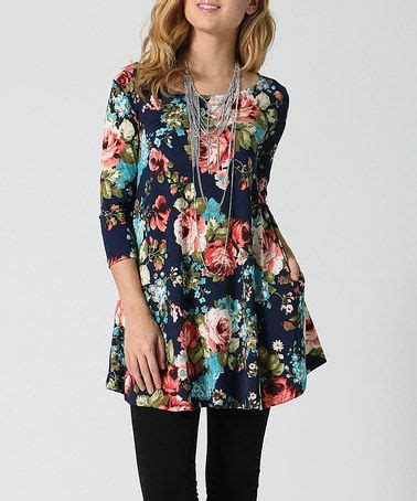 Look At This Zulilyfind Navy Floral Pocket Tunic Zulilyfinds