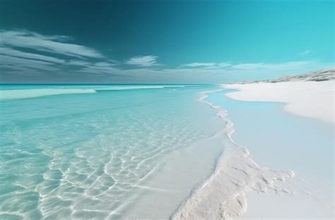 Premium Ai Image Photo Of Beautiful White Sandy Beach In Summer Time