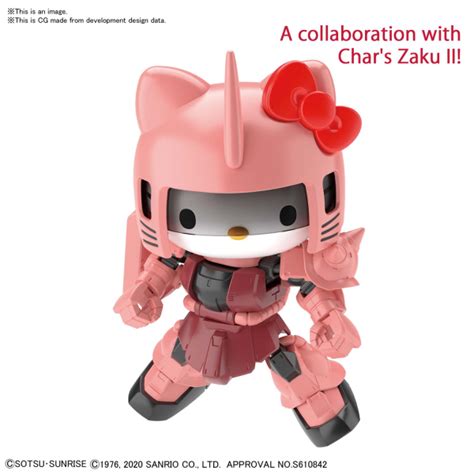 Gundam Sdc Silhouette Hello Kitty Chars Zaku Ii Pink Shopforgeek