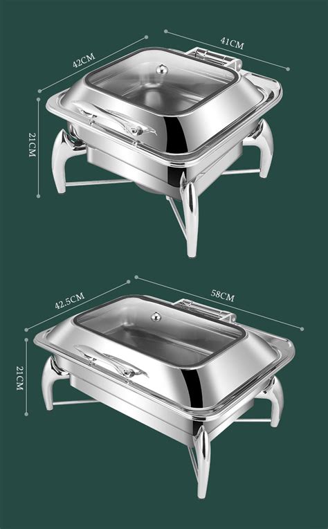 Commercial Catering Kitchenware Set Alcohol Stove Or Electric Hot Pot Chafer Dishes Food Buffet