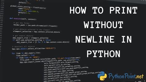 How To Print Without Newline In Python Pythonpoint Net