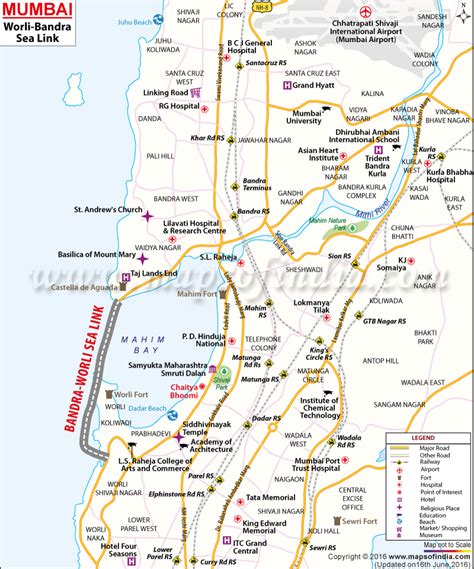 Bandra Worli Sea Link Map