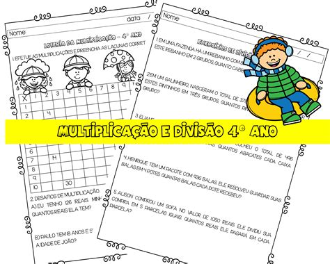 Atividades De Multiplica O Para Ano Click Escolar