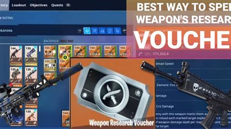 Best Weapons To Get With Weapons Research Voucher Fortnite Save The World Youtube