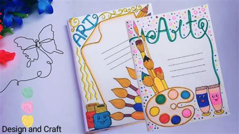 Two Beautiful Front Page Design Of Art Notebook Cover Page Design For Assignment And Project