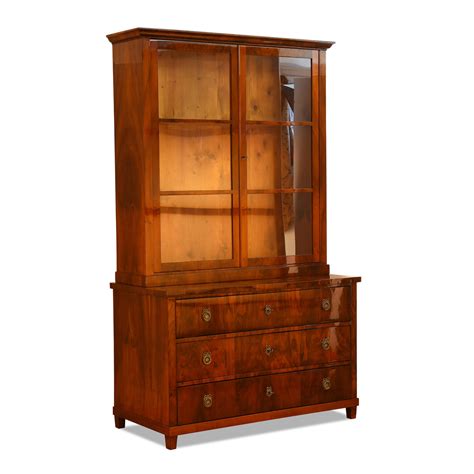 Antik Shop De Vitrine Biedermeier Nussbaum Schellack