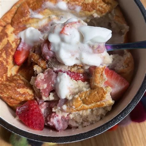 Strawberry Shortcake Baked Oatmeal Bowl Chef Allie S Kitchen Recipe Baked Oatmeal Oatmeal