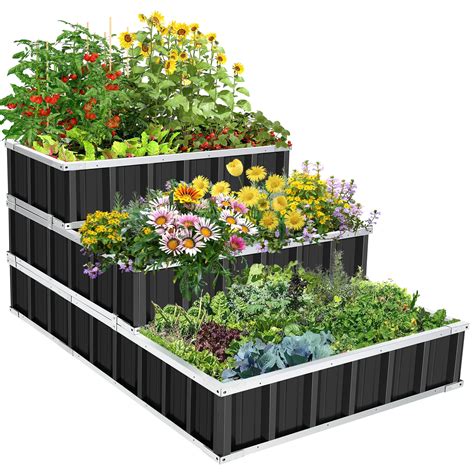 Suyncll 3 Tier Raised Garden Bed 51 X 35 X 24 Garden Boxes