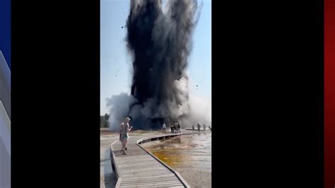 Large Hydrothermal Explosion Caught On Camera In Yellowstone National