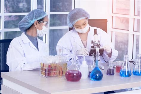 Scientist Working In Science Laboratory Stock Image Image Of