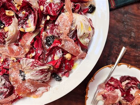 Radicchio Salad With Prosciutto Hazelnuts Zibibbo Raisins