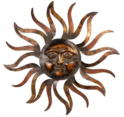 35 Inch Large Metal Sun Wall Decor Sculpture Sun Wall Decor Metal Sun Wall Art Wall