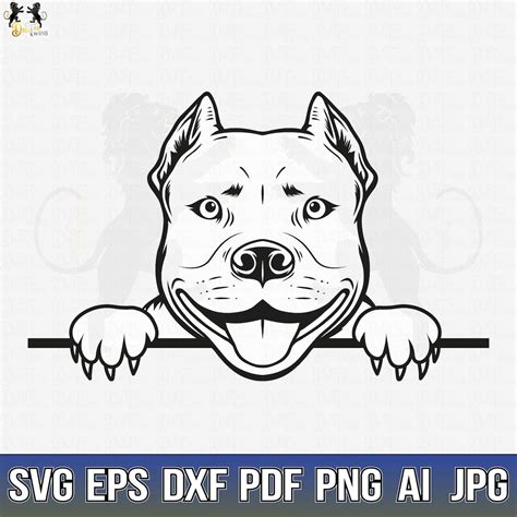 Pitbull Svg American Pit Bull Svg Pitbull Clipart Pitbull Vector