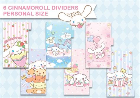 Kawaii Dividers For Personal Size Ring Binder Filofax Etsy