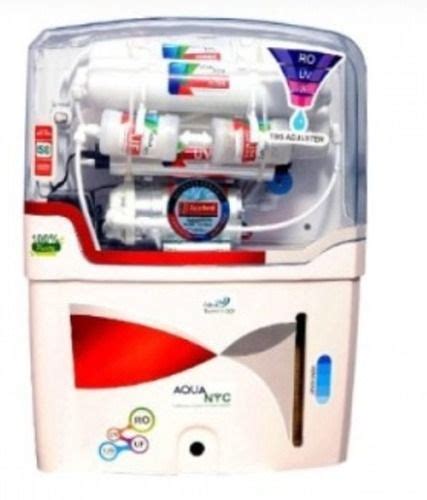 Red 17 Liter Capacity Plastic Body Aqua Nyc Uv Ro Automatic Electric