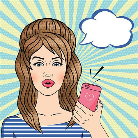 Pop Art Woman On Phone