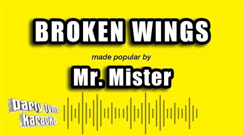 Mr Mister Broken Wings Karaoke Version YouTube Music