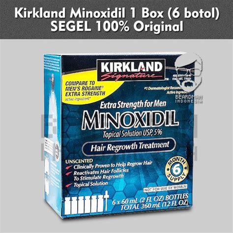 Jual Kirkland Minoxidil 5 1 Box 6 Botol Segel Original 100 Kota