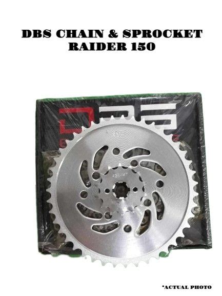 DBS CHAIN SPROCKET SET SIZE 428H 14T 43T 130L MODEL RAIDER 150 CARB