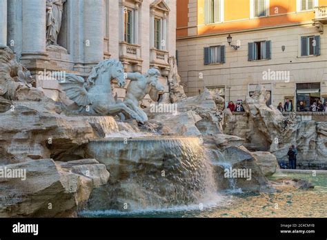 Rome Italy November 8 2019 Roman Architecture Detail Of The Trevi