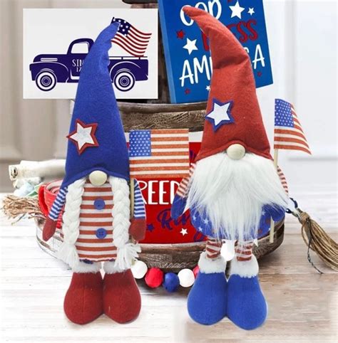 Patriotic Gnomes 4th July Decoration Independence Day Etsy