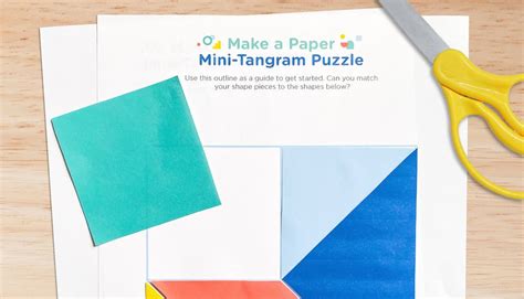 Make a Mini-Tangram Puzzle - Begin Learning