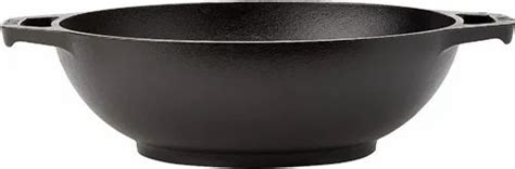 Black Cast Iron Mini Wok Pan Round Base Capacity 3l At Best Price