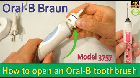 How To Open An Oral B Braun Electric Toothbrush Model 3757 YouTube