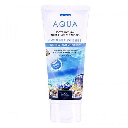 Пенка для умывания с аквамарином NATURAL AQUA FOAM CLEANSING Jigott