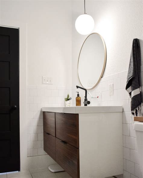 Walnut Single Ikea Bathroom Cabinets