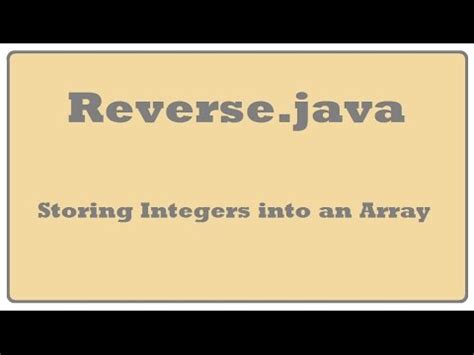 Java Program Reverse Java Explained Youtube