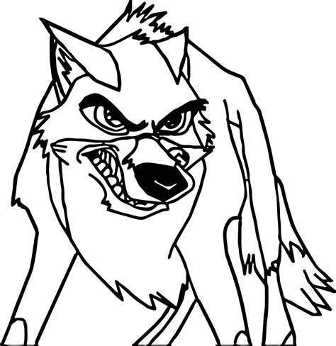 Balto Wolf Angry Coloring Page Cartoon Coloring Pages Coloring Pages