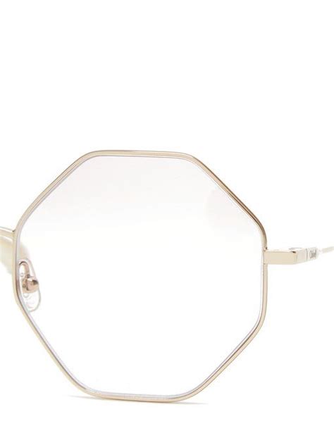 Chloé Poppy Hexagon Frame Glasses Women Wear Matchesfashion Glasses