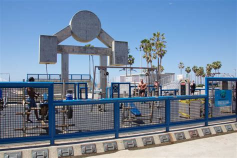 Best Muscle Beach Outdoor Gym On Venice Beach In California Stock