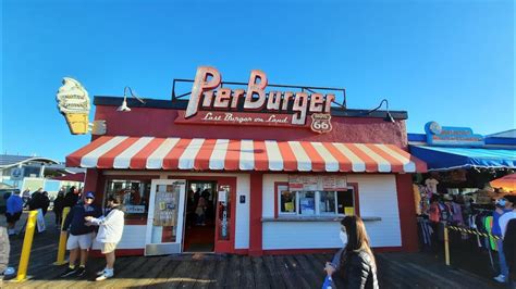 Pier Burger End Of Route 66 Santa Monica Pier Ca Youtube