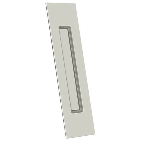 Solid Brass Flush Pulls Collection Solid Brass Rectangular Flush Pull In Polished Nickel By