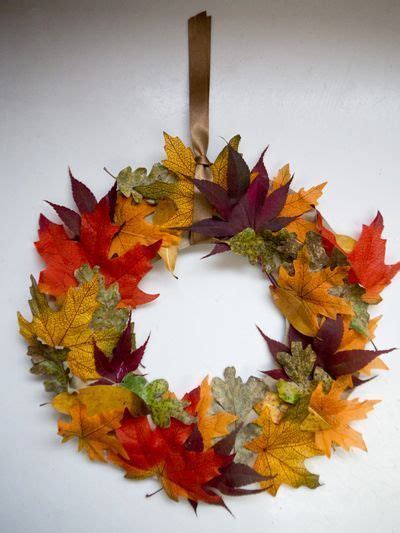 Thanksgiving craft leaf wreath – Artofit