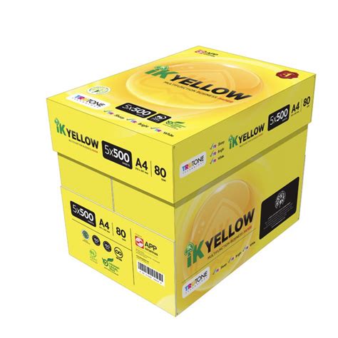 Ik Yellow A4 Photocopy Paper 80gsm 500sheets