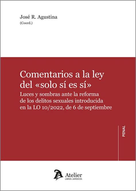 Librería Dykinson Comentarios A La Ley Del Solo Sí Es Sí Luces Y Sombras Ante La Reforma De