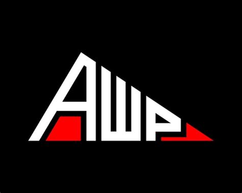 Premium Vector Triangle Shape Awp Letter Logo Design