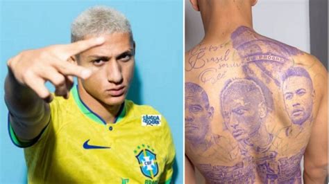 Ronaldo Neymar E Pel S O Homenageados Por Richarlison Tatuagem